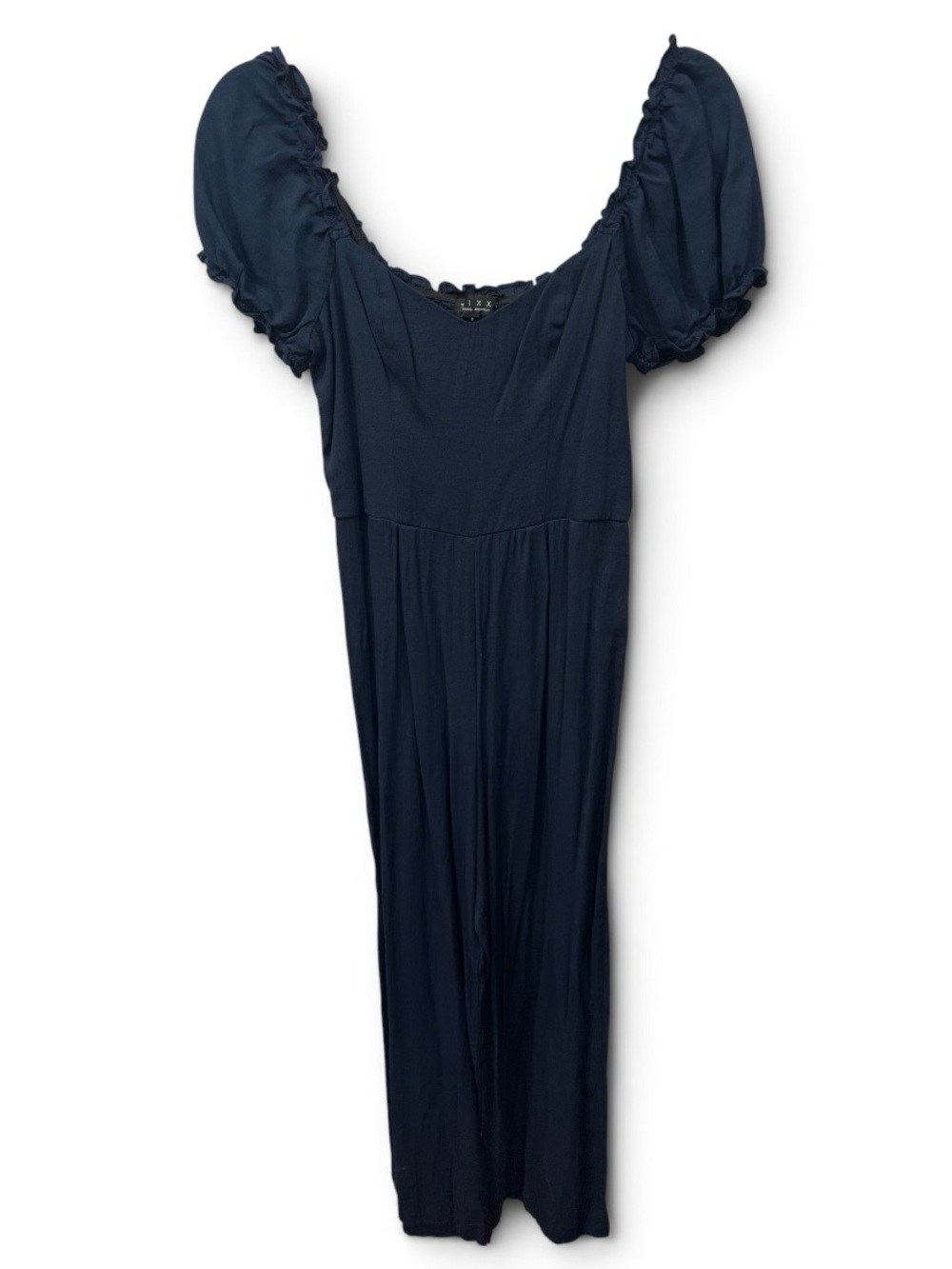 Trixxi Navy Puff-Sleeve Jumpsuit S